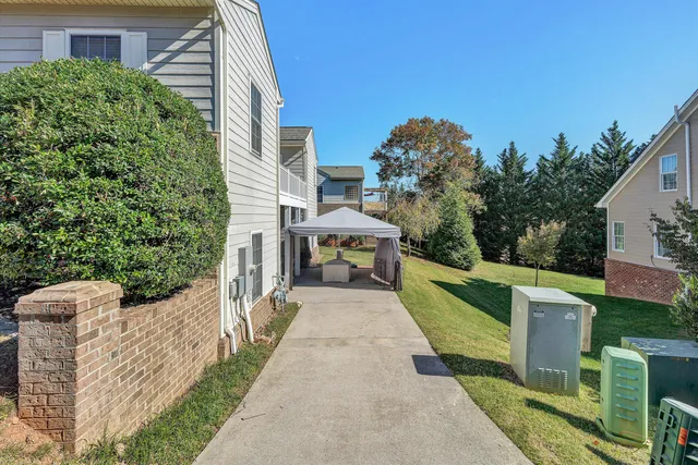 a view of porch with seating space