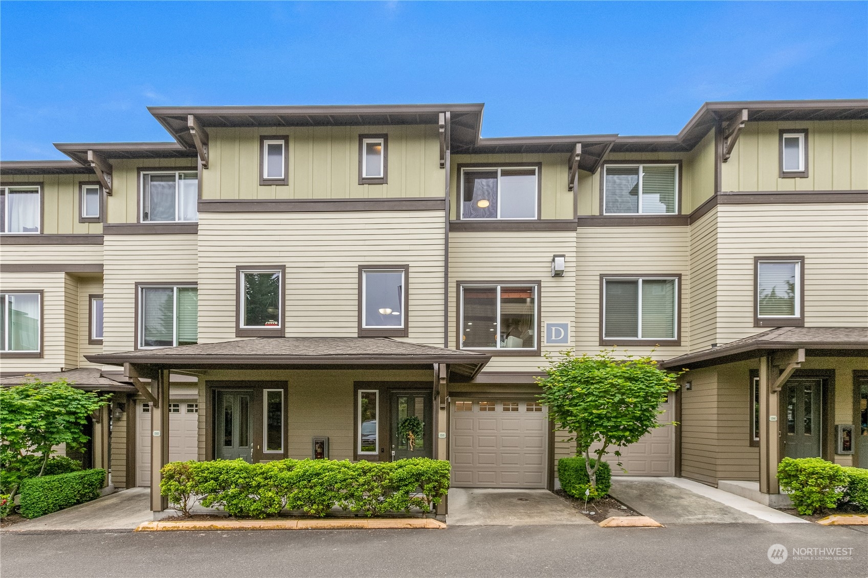 a front view of a building