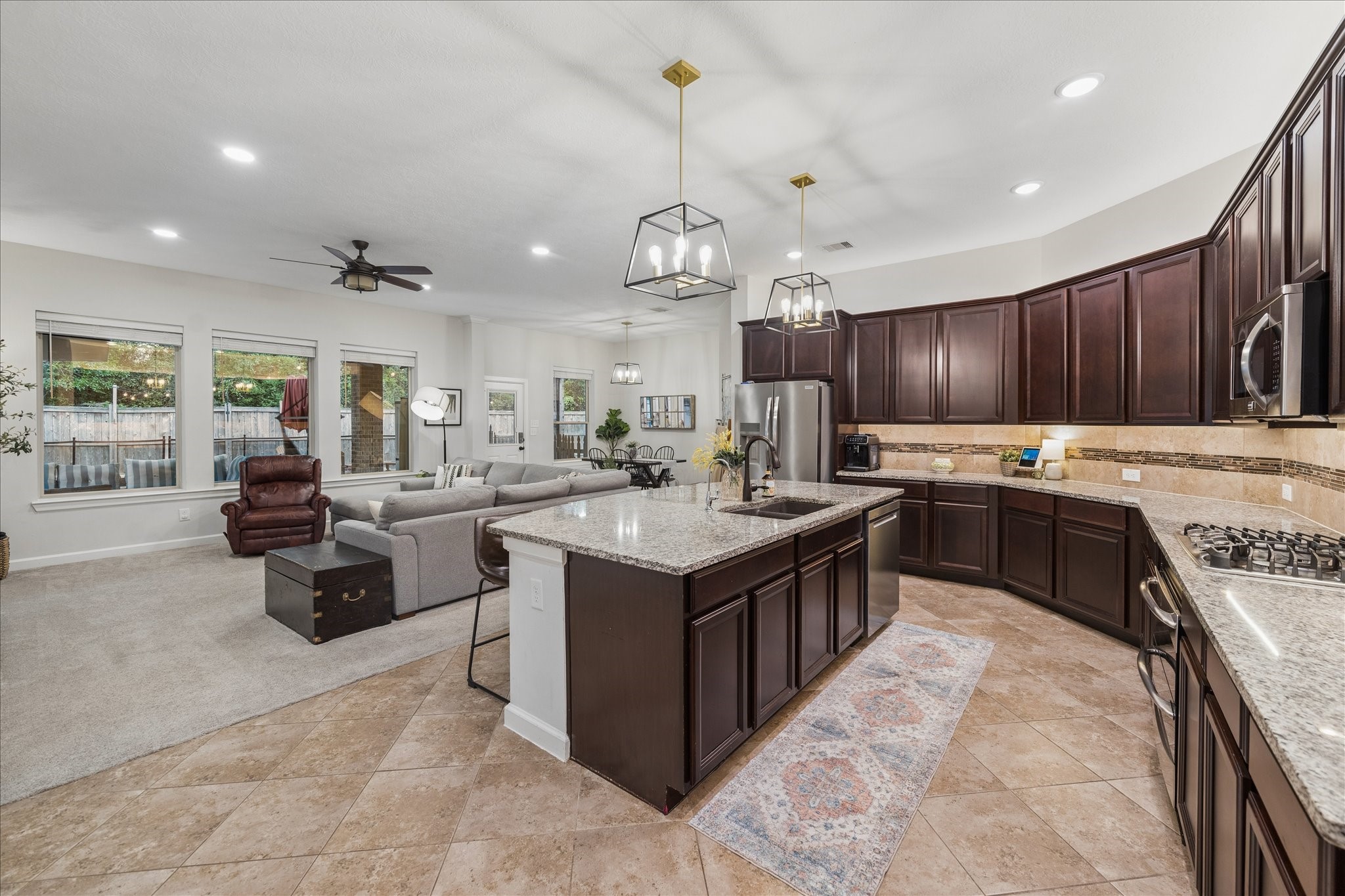 31618 Ember Trail Lane Spring, TX 77386 - Photo 11 of 44 Open kitchen to living room and breakfast area