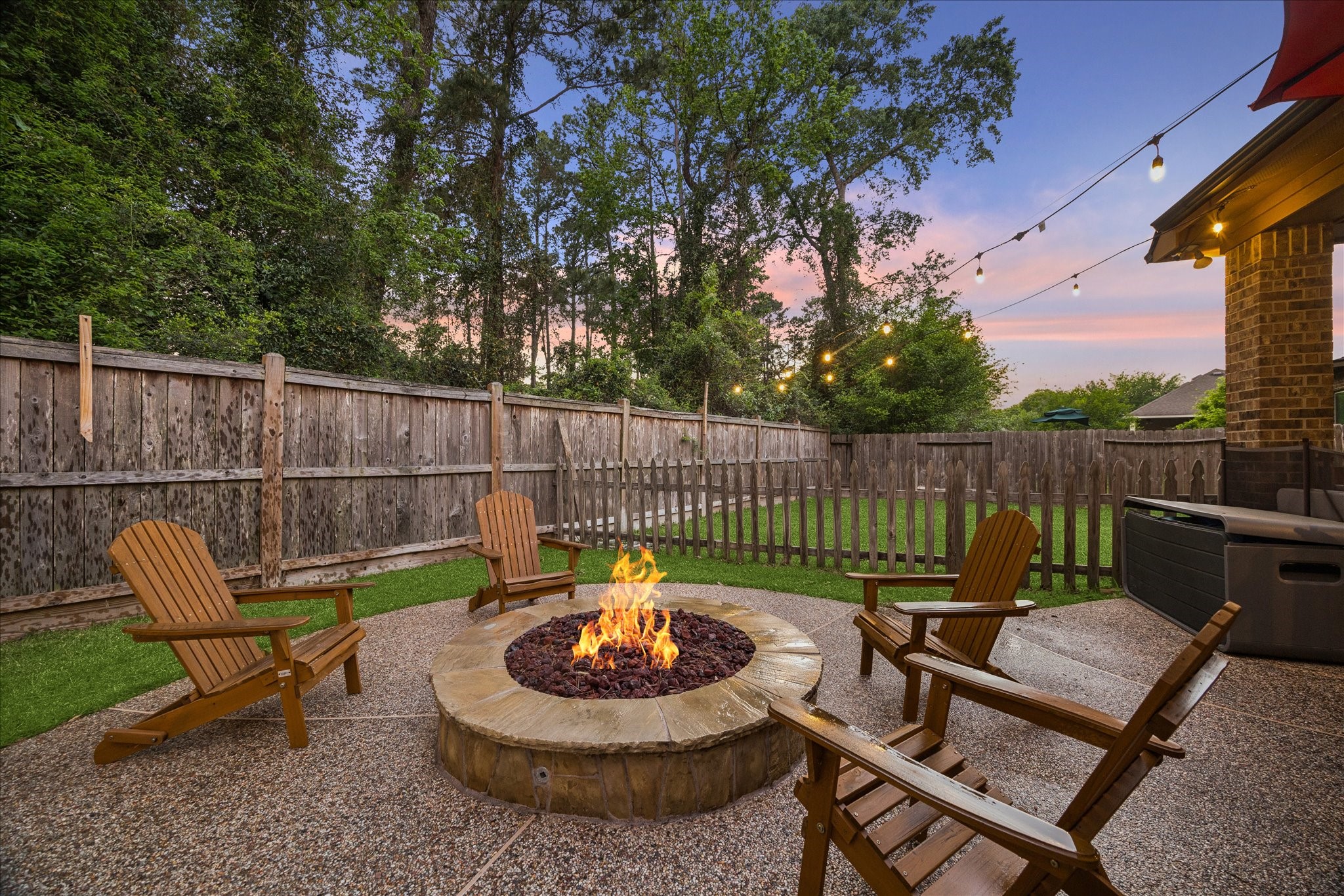 31618 Ember Trail Lane Spring, TX 77386 - Photo 31 of 44 Backyard sitting area w/ fire pit