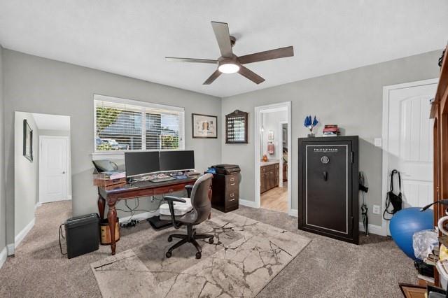 47 Bounty Road East Benbrook, TX 76132 - Photo 28 of 39 Carpeted room with a ceiling fan featuring a central light fixture
