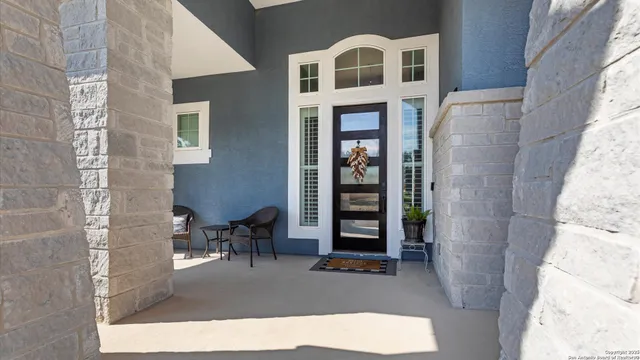 a view of living room and entry way