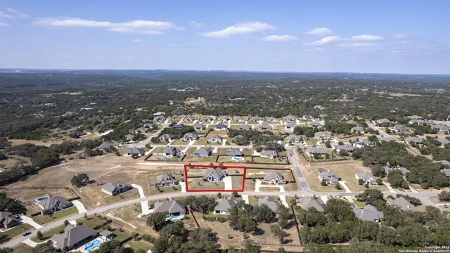an aerial view of multiple house