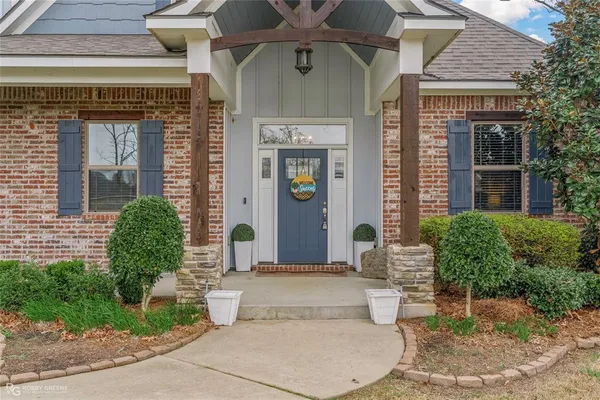 a front view of a house