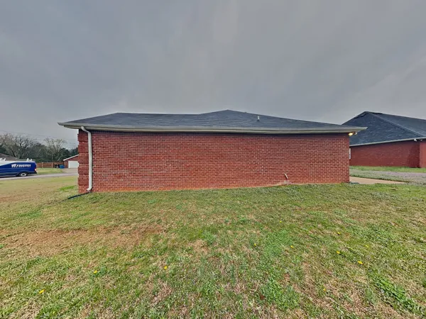 a bath room with a yard