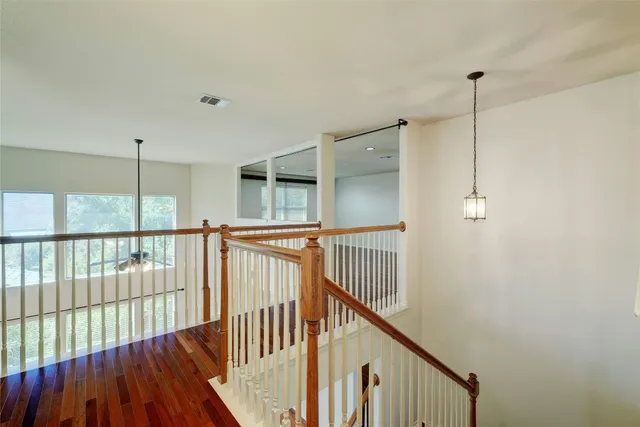 a view of hallway with stairs