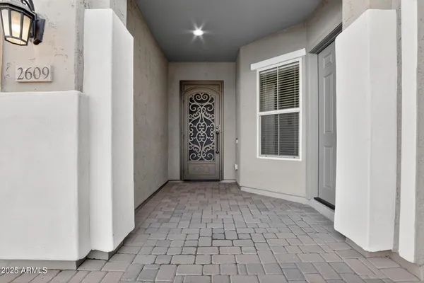 a view of an entrance door of the house