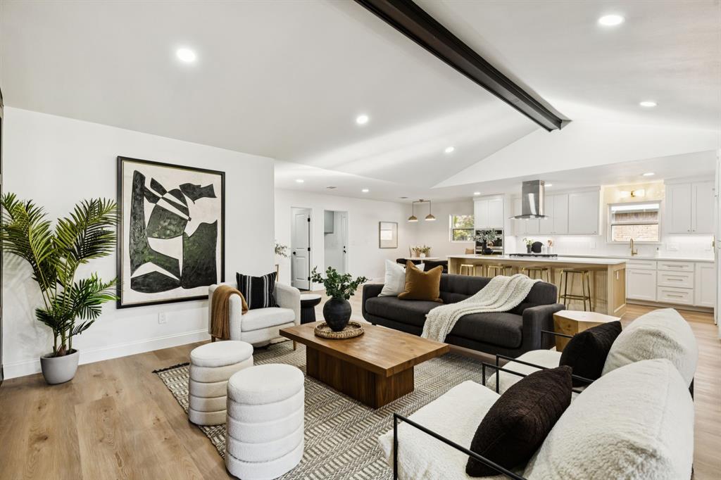 311 High Brook Drive Richardson, TX 75080 - Photo 3 of 26 Living room with light wood-type flooring and recessed lighting
