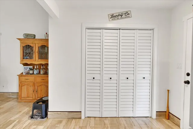 a view of kitchen and utility room