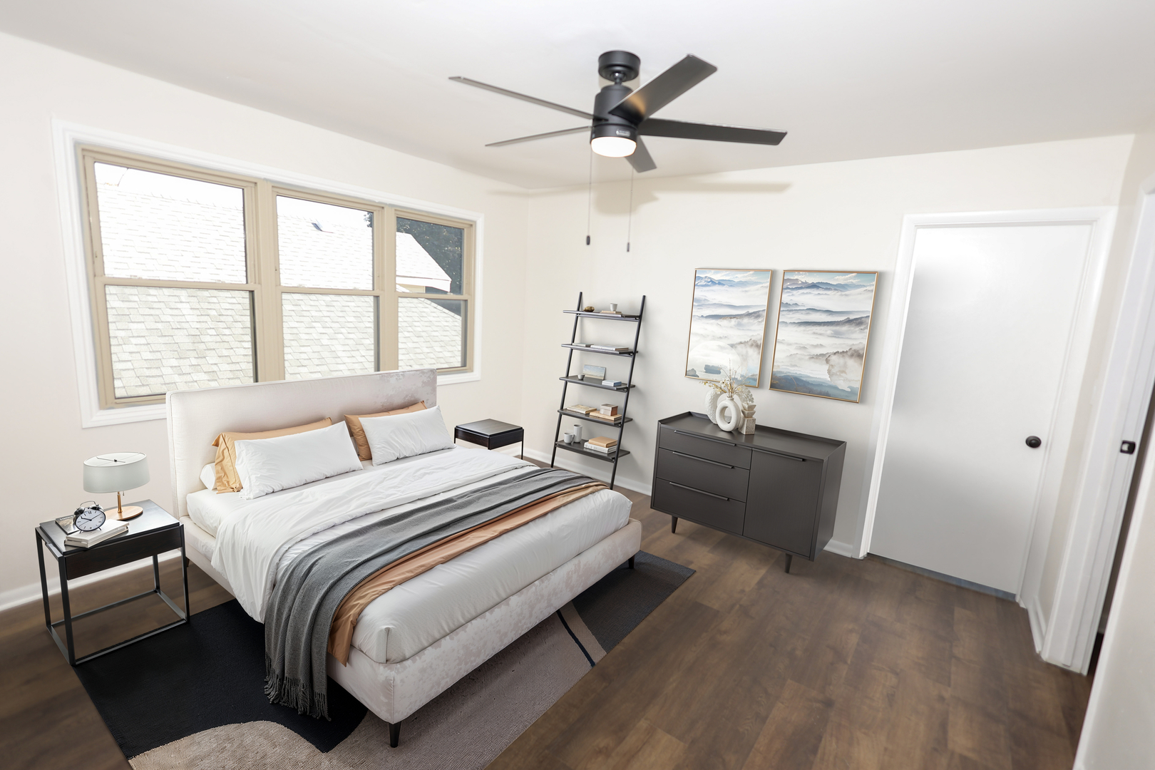 1724 West 105th Street Chicago, IL 60643 - Photo 22 of 34 a spacious bedroom with a bed a couch and a large window