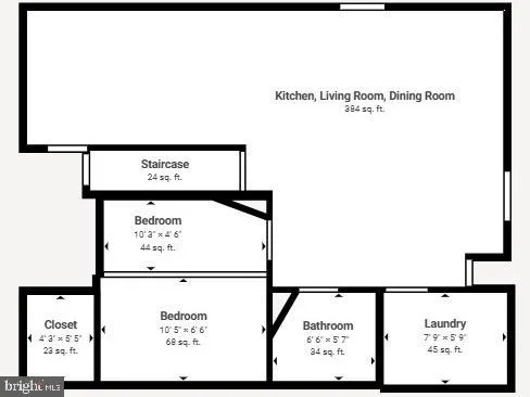 a view of a livingroom with an empty room