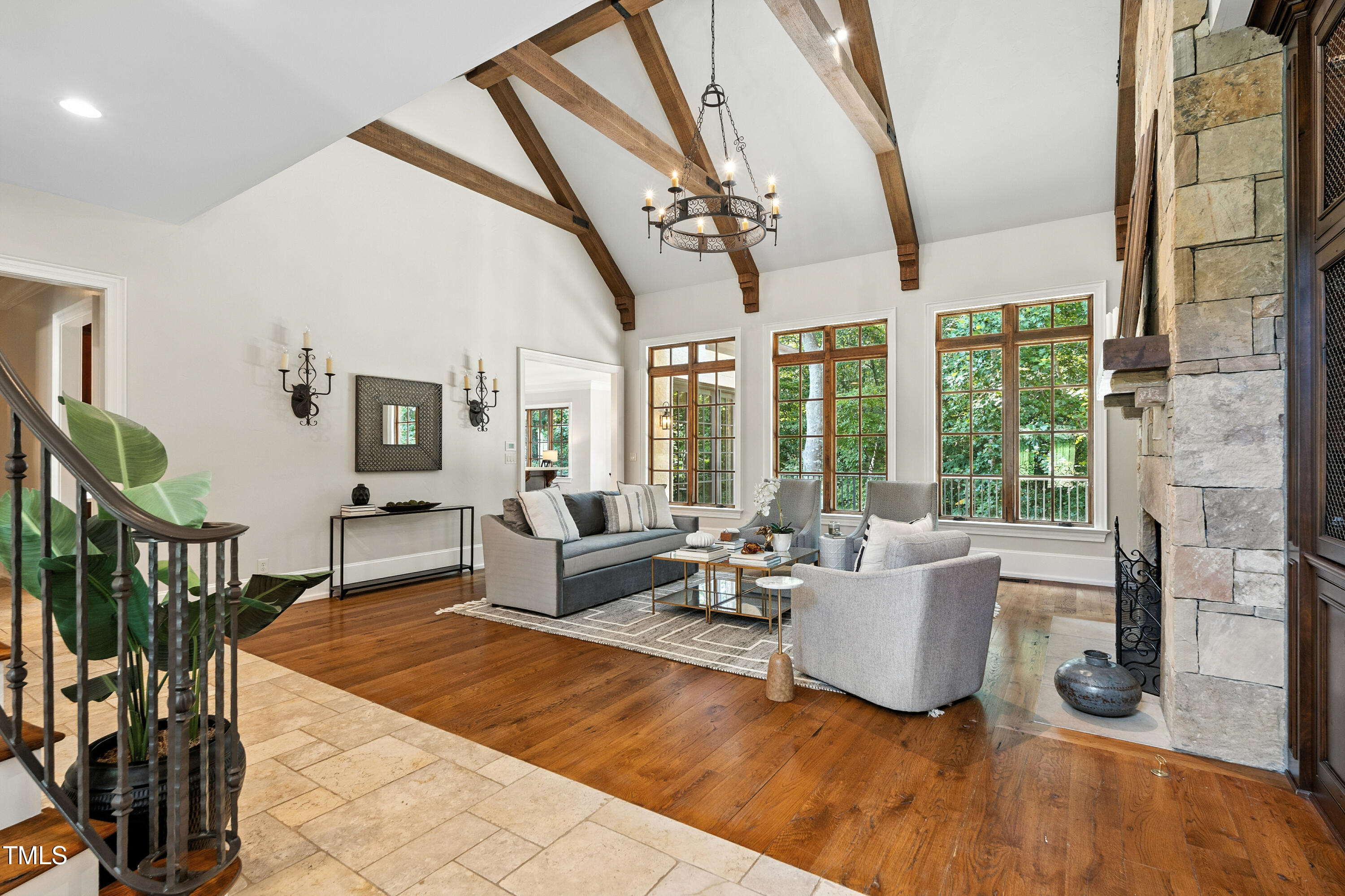 11213 Jonas Ridge Lane Raleigh, NC 27613 - Photo 5 of 91 a living room with furniture large window and wooden floor