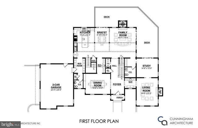 a picture of a bench in front of building