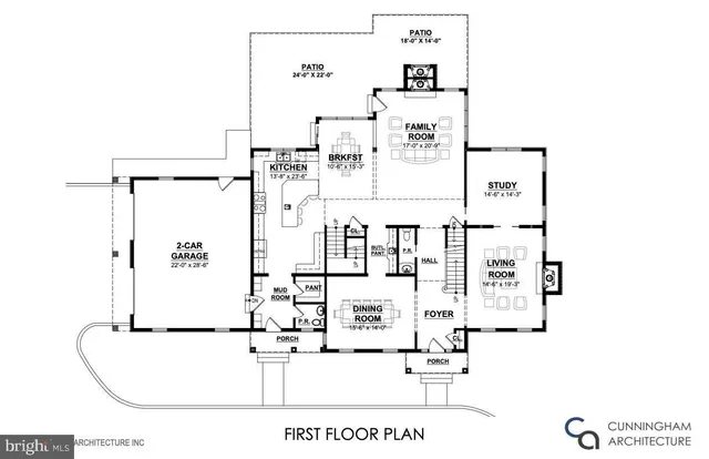 a black and white photo of a living room