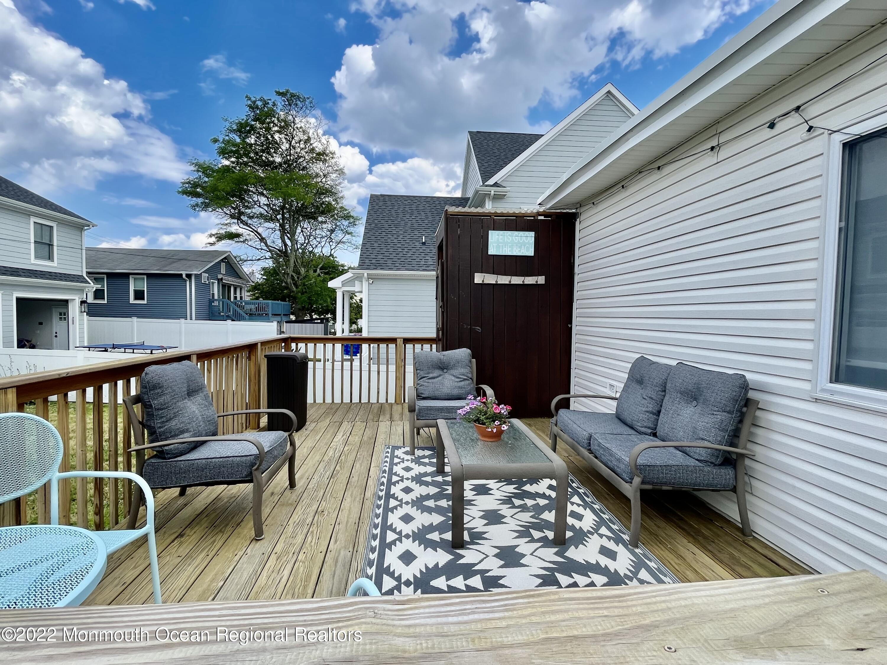 204 4th Avenue Bradley Beach, NJ 07720 - Photo 21 of 24 a view of a patio with couches chairs and wooden floor