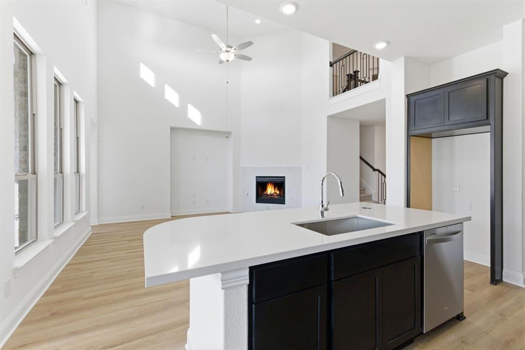 241 Bay Laurel Road McKinney, TX 75071 - Photo 14 of 32 a kitchen with a sink and a mirror
