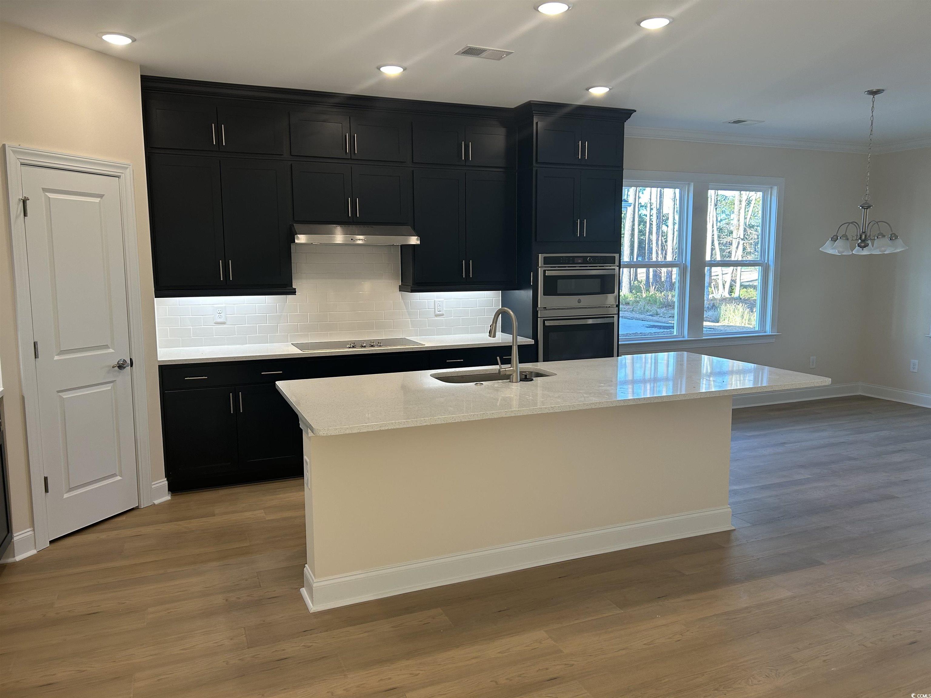 562 Beckham Court Murrells Inlet, SC 29576 - Photo 3 of 6 Kitchen featuring sink, double oven, an island wit