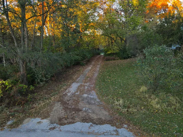 a view of lake from yard
