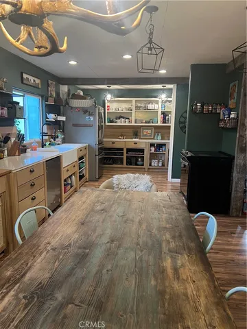 a view of a room with racks