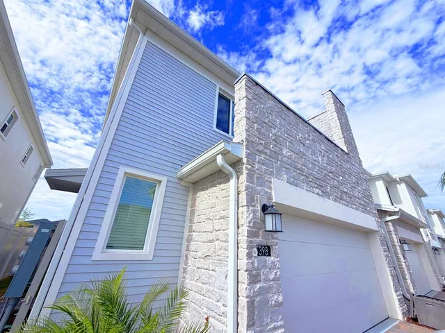 a brick building with a large windows