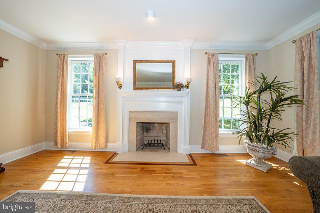 2 Spring Meadows Farm Lane Malvern, PA 19355 - Photo 22 of 63 a living room with a fireplace furniture and a potted plant