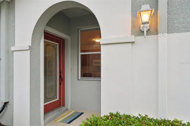 a view of front door