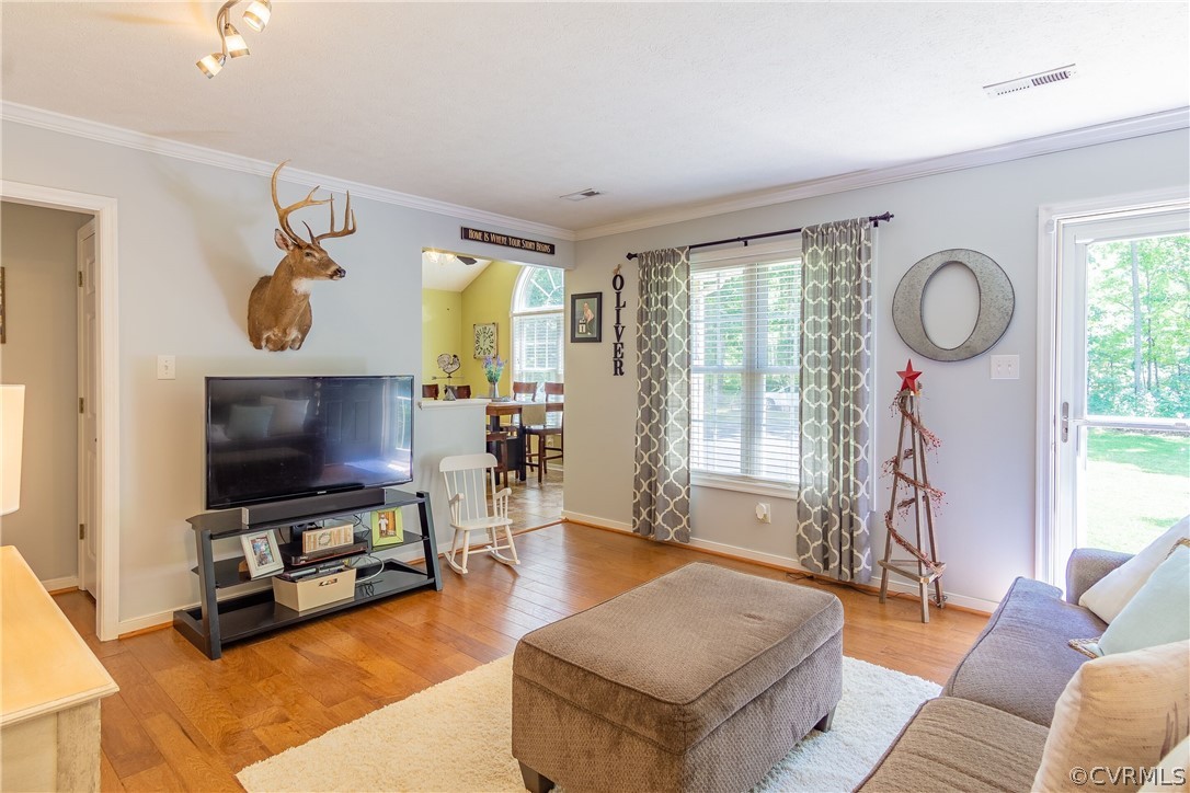 460 Rosebud Run Aylett, VA 23009 - Photo 9 of 32 a living room with furniture and a flat screen tv