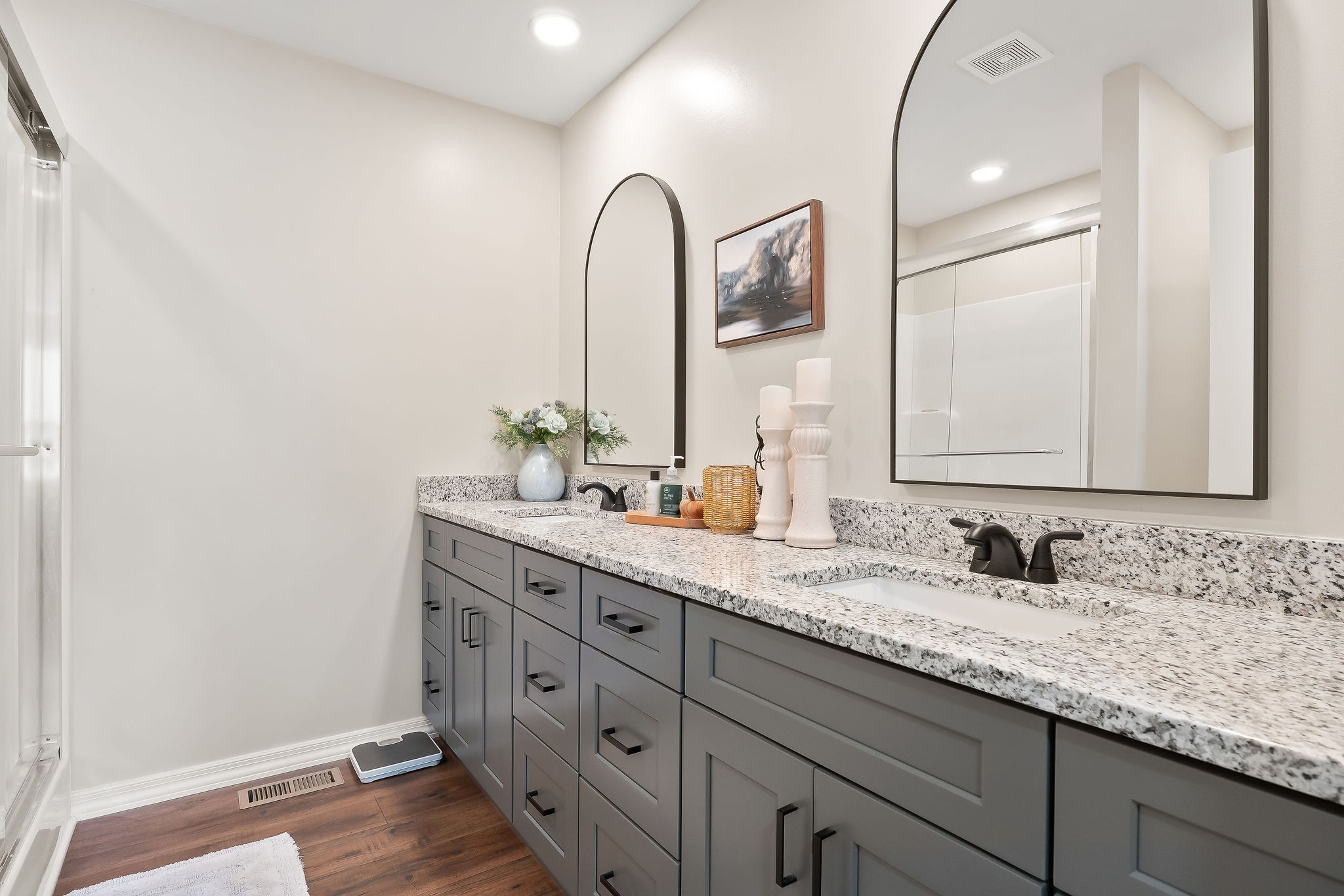 936 North Spring Street Sparta, TN 38583 - Photo 28 of 31 a bathroom with a granite countertop sink and a mirror