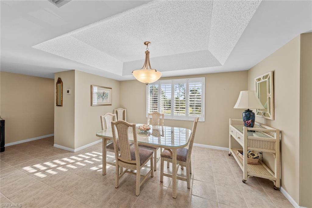 Tiled dining space