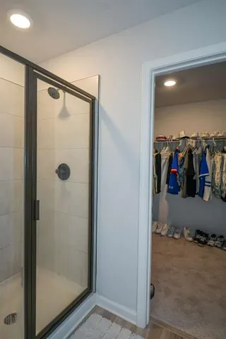 a view of room with window and closet