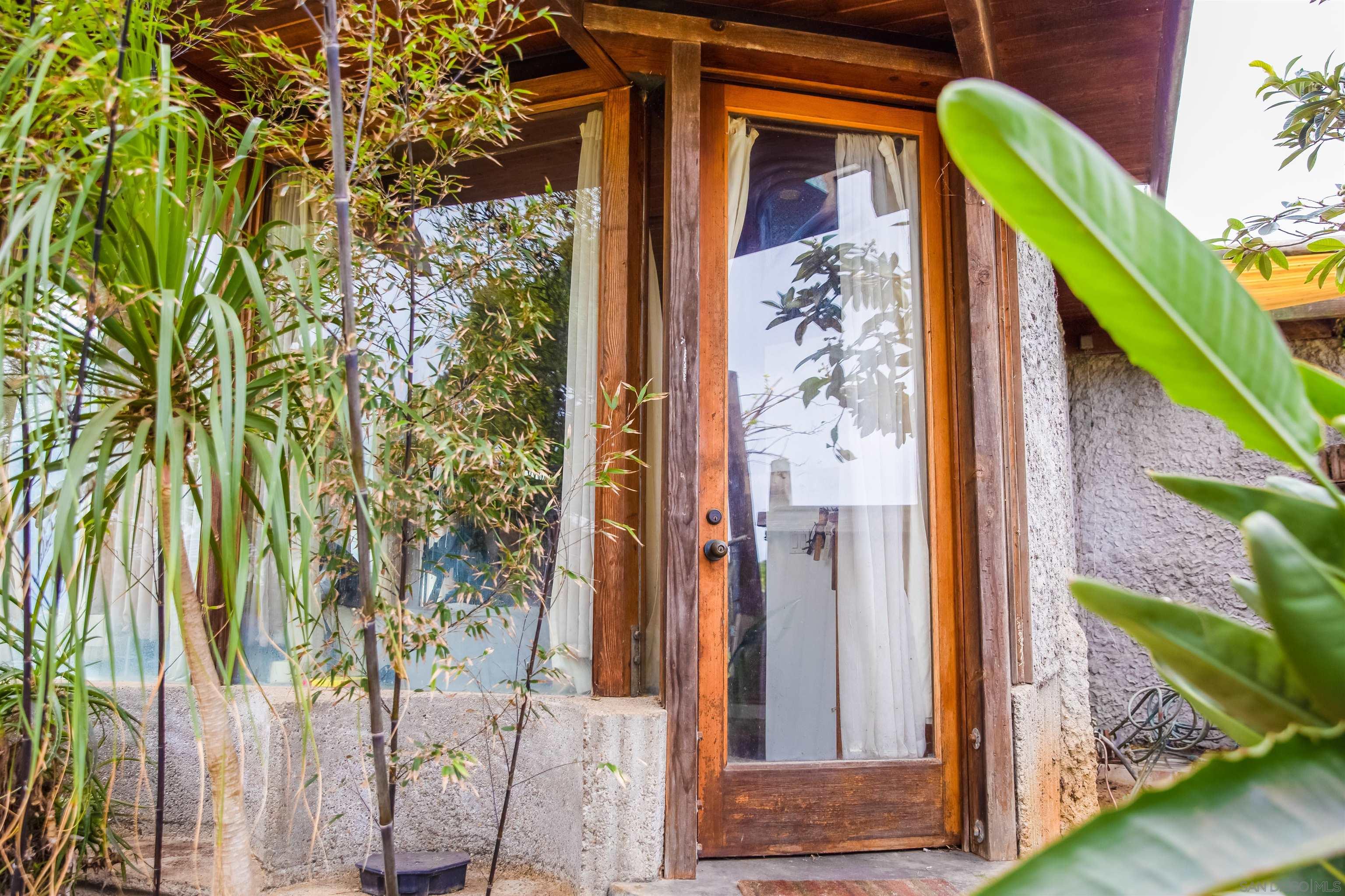 a view of a front door of the house