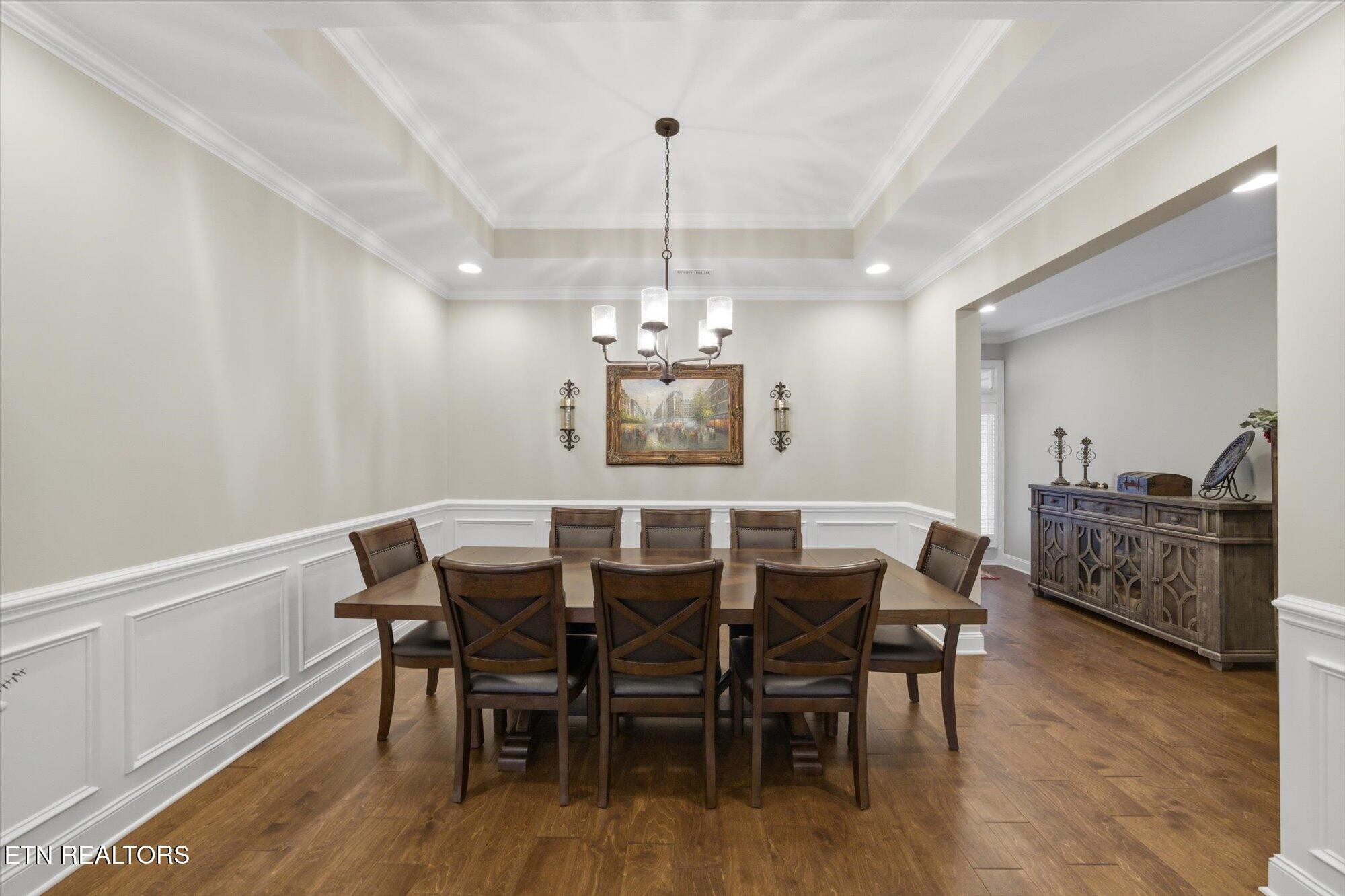7122 Volunteer Rdg Lane Knoxville, TN 37918 - Photo 11 of 34 a view of a dining room with furniture window and wooden floor