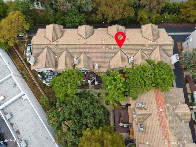 an aerial view of multiple house
