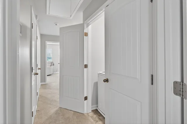 a view of a bathroom from a bathroom