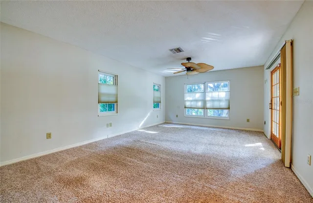 a view of a balcony with a swing