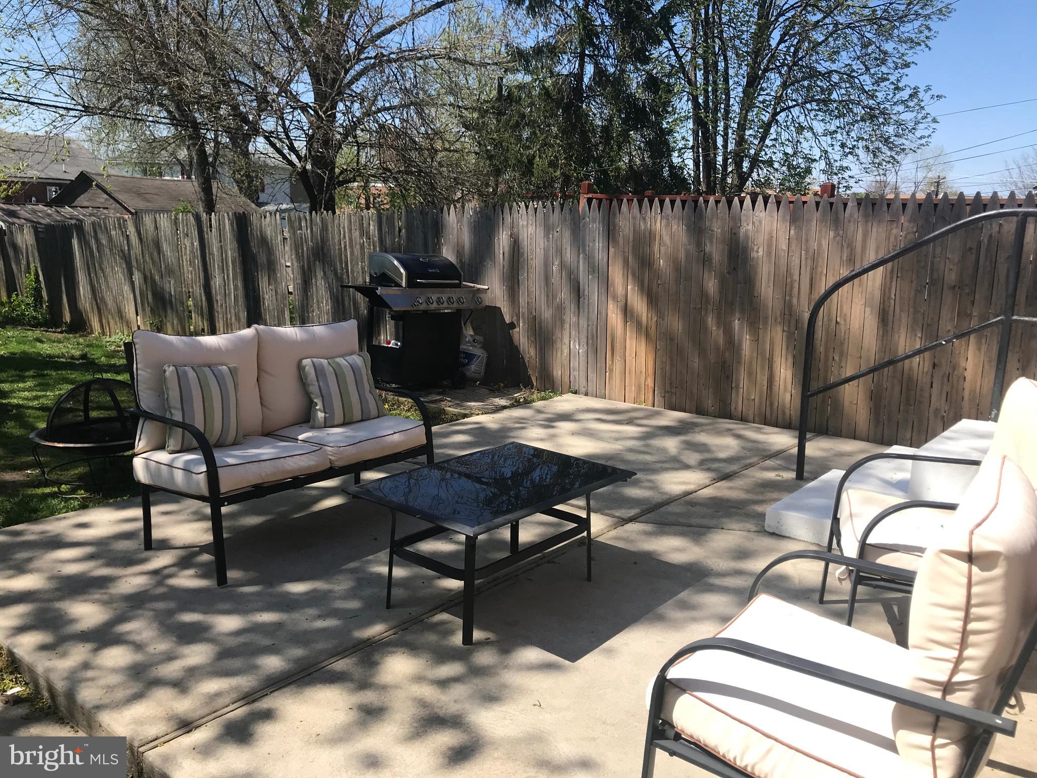 Private Fenced in back Yard  great for pets