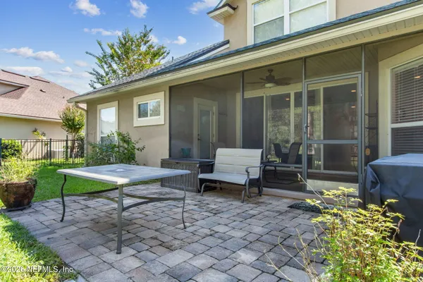 a view of outdoor space and swimming pool