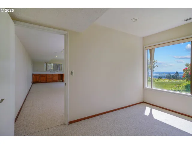 a view of a yard with an outdoor space