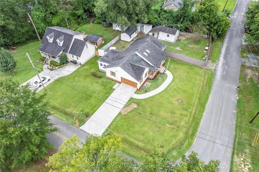 52 Glenda Drive Southwest Rome, GA 30165 - Photo 49 of 50 an aerial view of a house with a garden and swimming pool