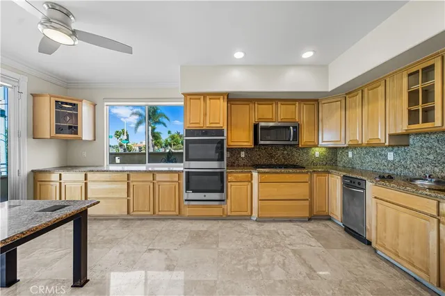 a view of a lobby with furniture and floor to ceiling window