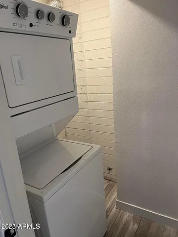 a close up view of washer and dryer