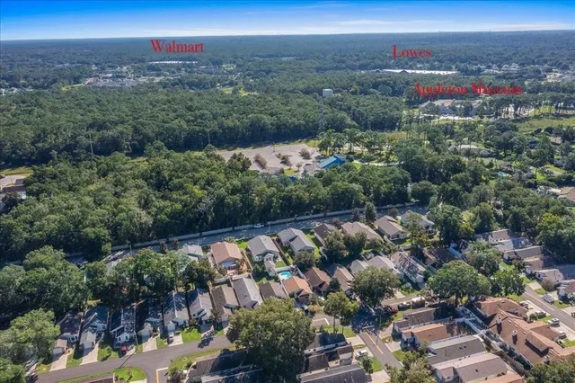 an aerial view of a city