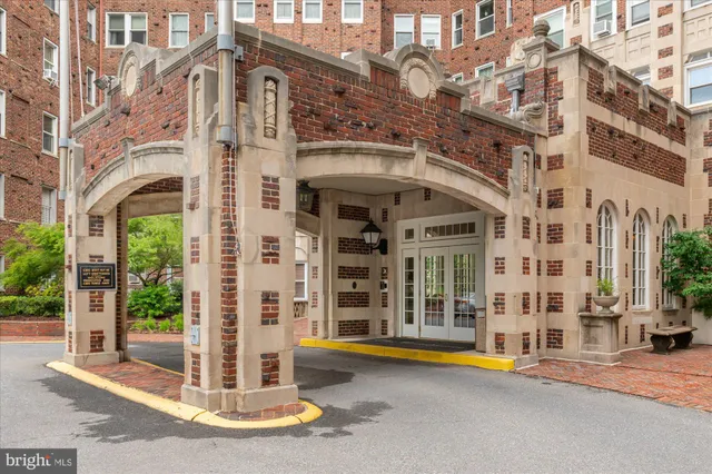 a view of a building with a porch