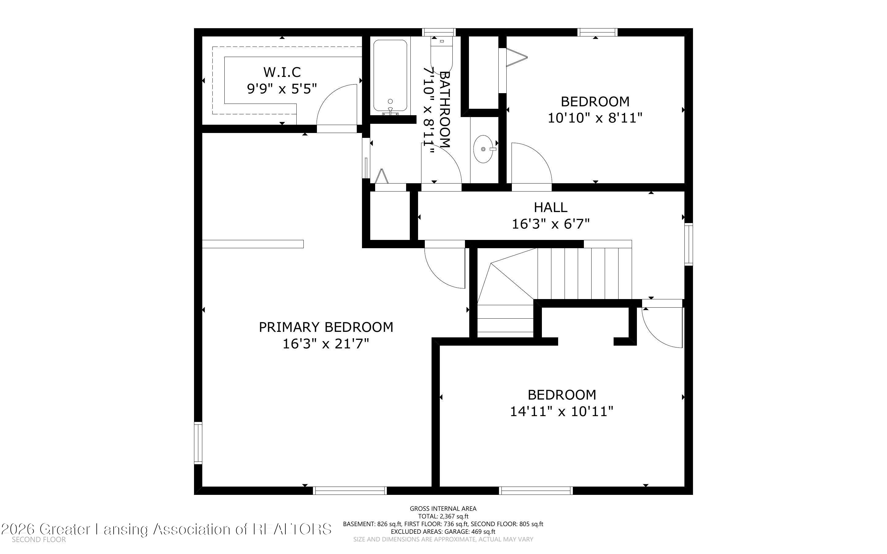 916 South Canal Road Lansing, MI 48917 - Photo 61 of 62 2nd Floor Floorplan
