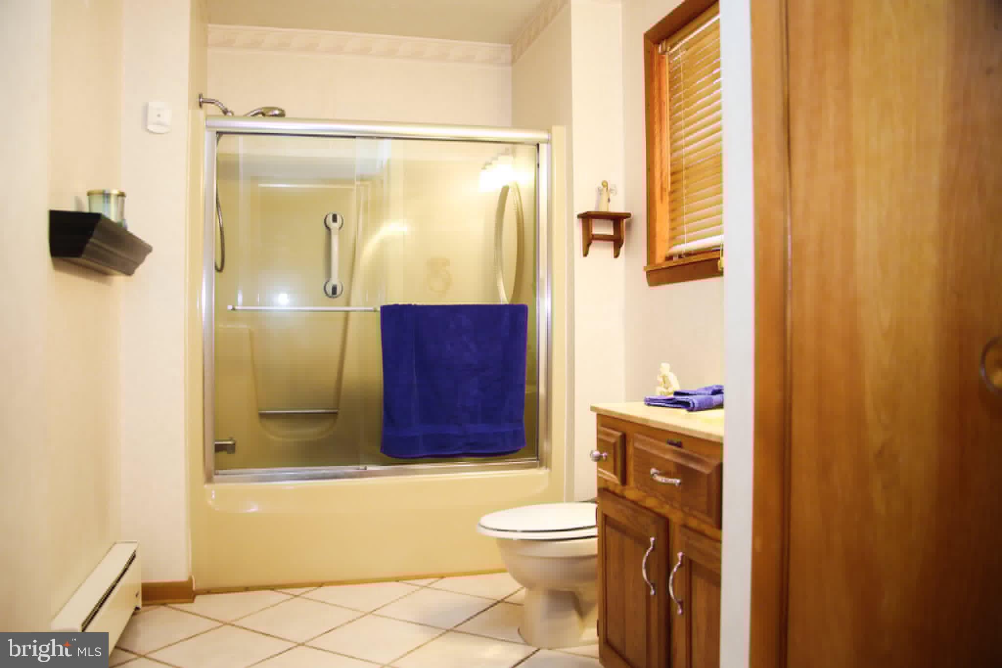 1740 Old Crellin Road Oakland, MD 21550 - Photo 17 of 28 a bathroom with a granite countertop bathtub shower sink vanity and toilet