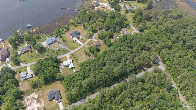 an aerial view of a residential houses