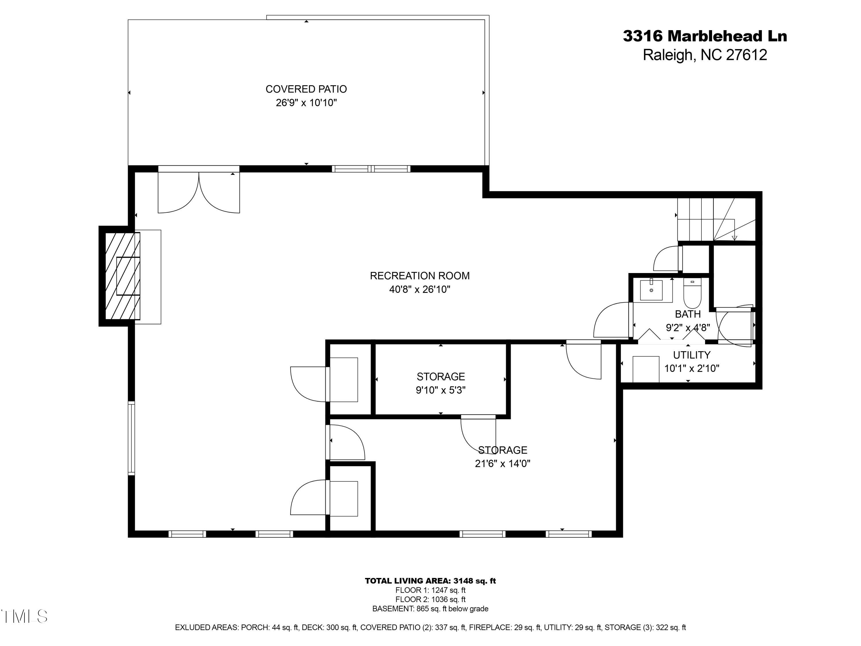3316 Marblehead Lane Raleigh, NC 27612 - Photo 54 of 54 1-Basement