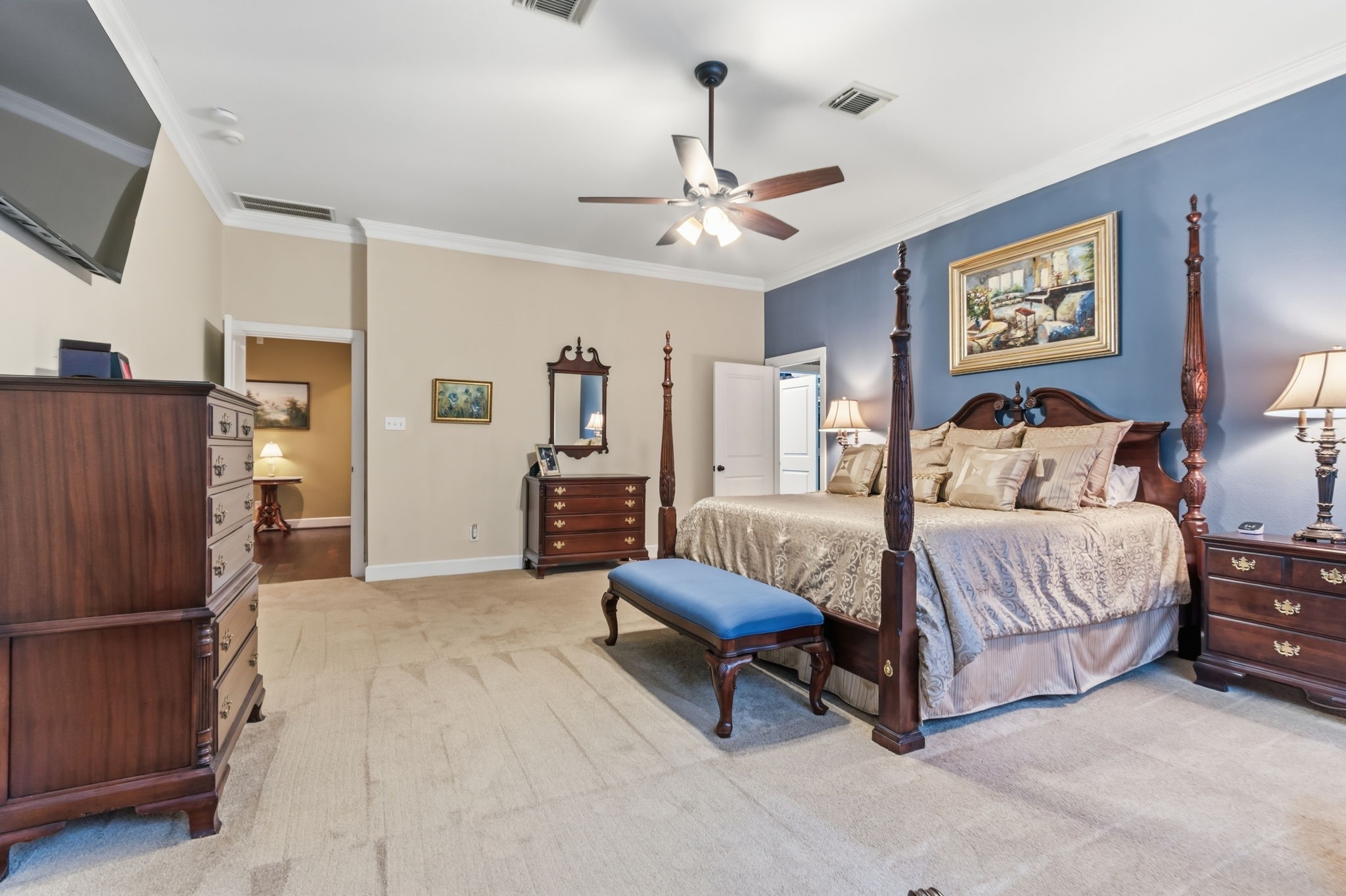 7514 Saddle Blanket Drive Waller, TX 77484 - Photo 24 of 50 Experience the elegance of this stunning primary bedroom.
