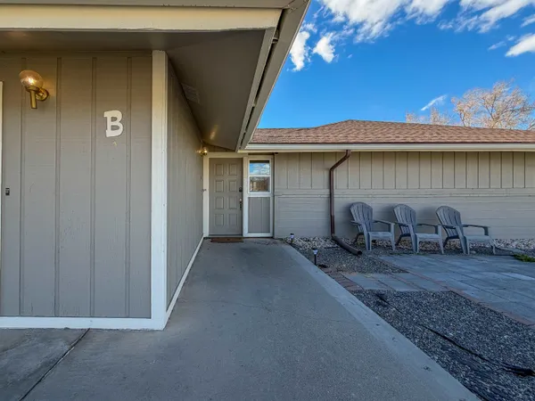 a view of a house with patio