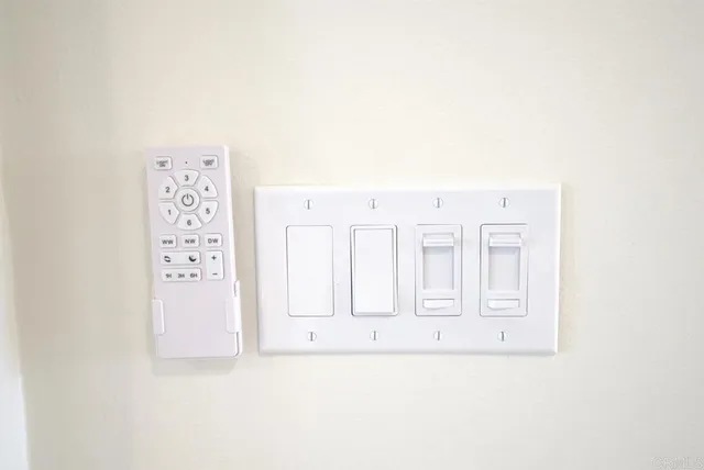 a view of a chairs in a room